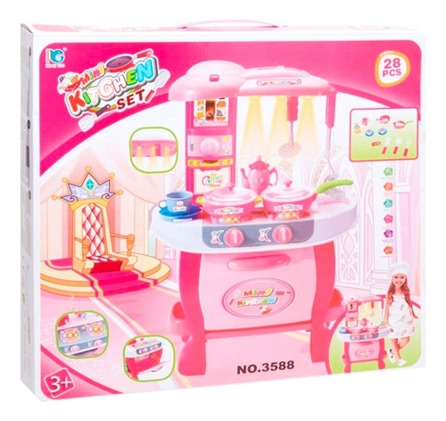 Mini Cocina Juguete Niña Kitchen 28pc Set 3588