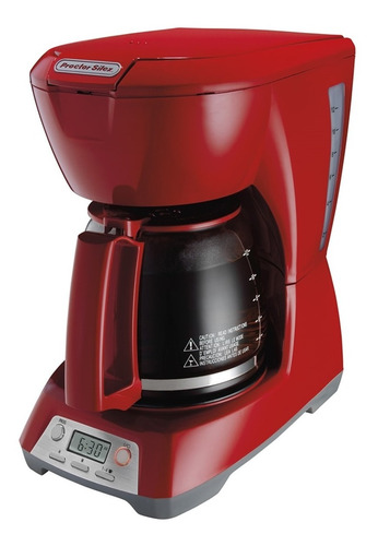 Cafetera Proctor Silex 12 Tazas Programable Color Rojo