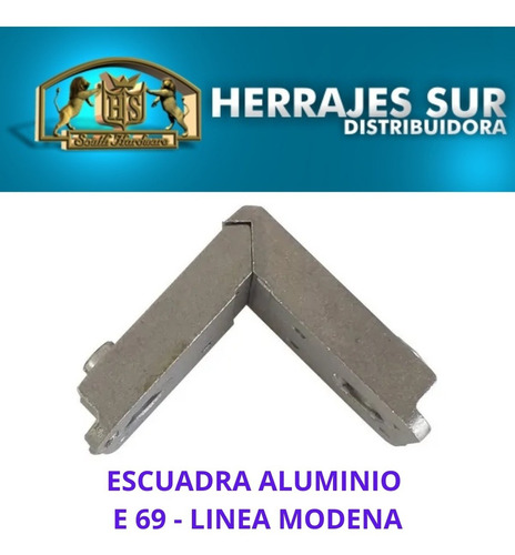 Imagen 3 de 8 de Escuadra E69 De Aluminio Aberturas De Aluminio Modena X 50