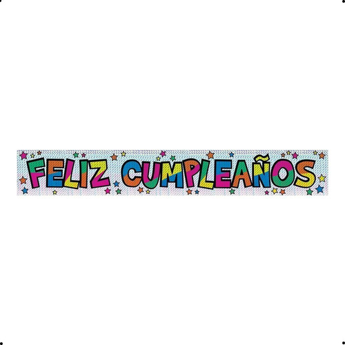 Cartel Holografico Feliz Cumpleaños Paquete X 2