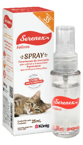 Serenex Felinos Spray 25ml Feromonas Gatos Calma Tranquiliza