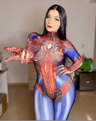 Traje De Spiderwoman Mujer Araña Clasico Disfraz