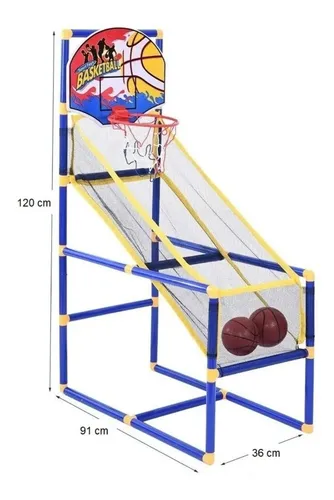 Cancha De Baloncesto Con Malla Recogepelota Para Niños