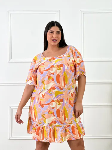 Vestidos de fibrana talles grandes sale