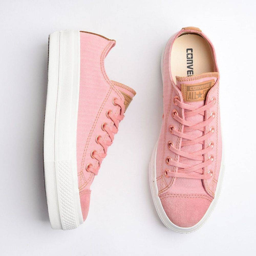 converse all star platform rosa