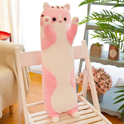 Almohadon Peluche En Felpa Gato Kawaii 110cm Multi Hogar Uru