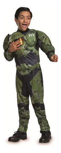 Fantasia De Master Chief Para Crianças, Macacão E Capacete