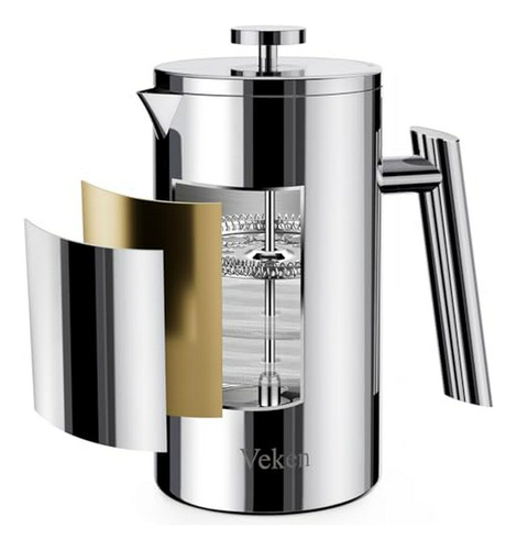 Cafetera French Press De Acero Inoxidable 1l 34oz