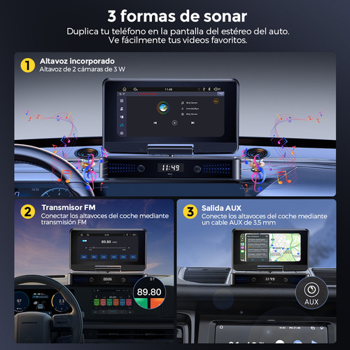 Estéreo 1din Hd Táctil Bluetooth Mirrorlink De 7 Pulgadas Con Cámara
