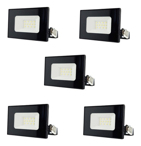 Pack 5 Focos Proyector Led 10w Reflector Exterior Sec 220v