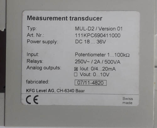 Controlador De Temperatura Mul-d2 Marca Heinrich Kubler