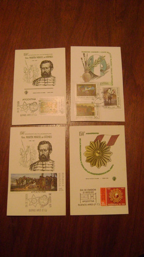 4 Sobres Postales Con El Sello Postal Dia Emision 1974 L16