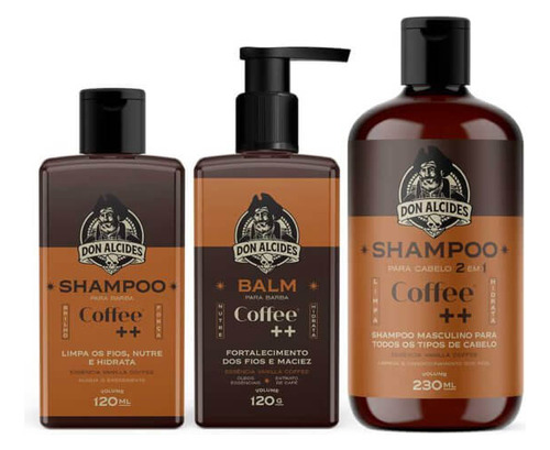 Kit Don Alcides Coffee ++ Com Balm E Shampoos