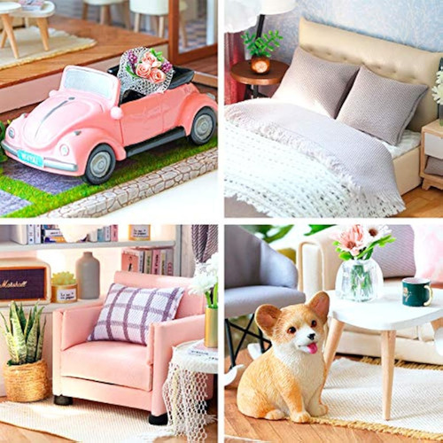 Casa De Bonecas Spilay Diy Em Miniatura Com Madeira