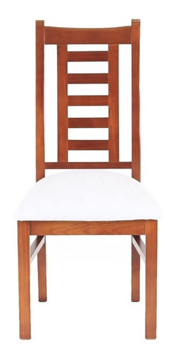 Silla de comedor Muebles América Silla Comedor con estructura color raulí y asiento crudo