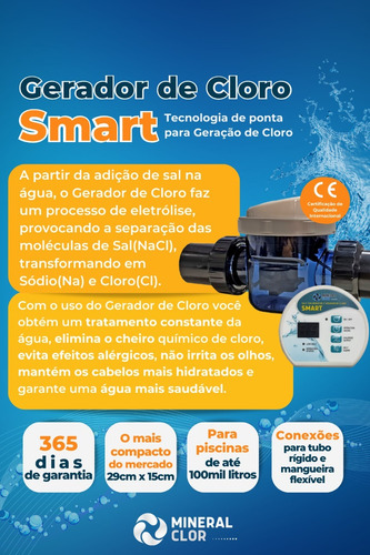 Gerador De Cloro Smart 150 30 G/h 13mil L Prod.disponível