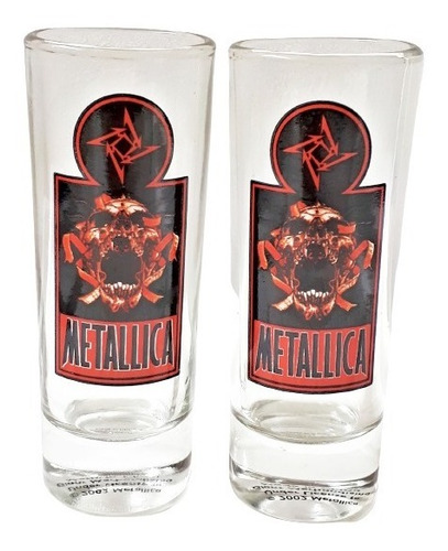 Metallica Producto Oficial Set X 2 Shots  Vasos [rockoutlet]