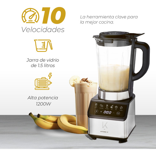 Licuadora Smart System Kitchen-it 1200w - 10 Velocidades