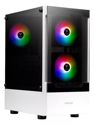 Gabinete Gamdias Talos E3 Blanco Argb Atx Cirstal Templado