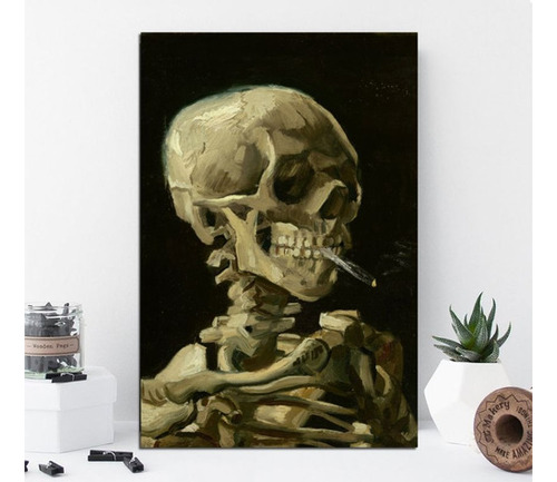 Vinilo Decorativo 20x30cm Vincent Van Gogh Skull