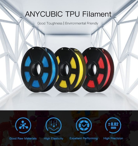 Filamento 3d Tpu 1.75mm Anycubic 500 Gramos Cmprodemaq