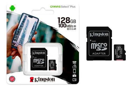 Micro Sd 128gb Kingston 100% Original Clase 10 100mb/s 