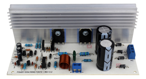 Placa Amplificador 100w Rms Mono Com Fonte E Transformador