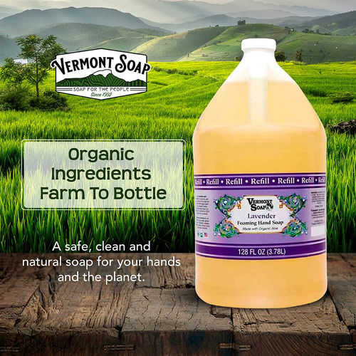 Jabón De Manos Espumoso Vermont Soap Organics Lavender, 3,8