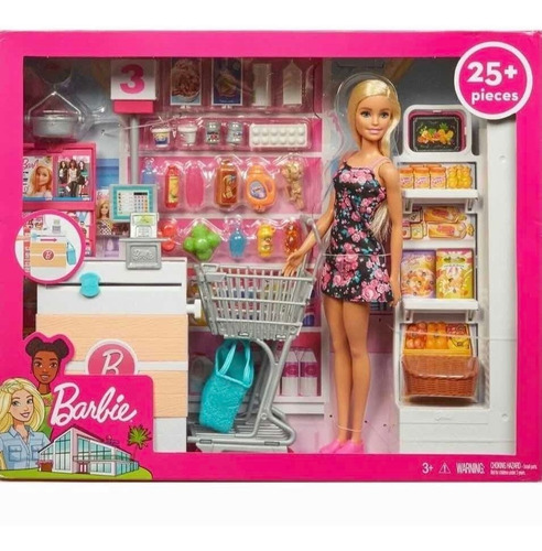 Muñeca Barbie Supermarket Tienda De Comestibles Y Accesorios