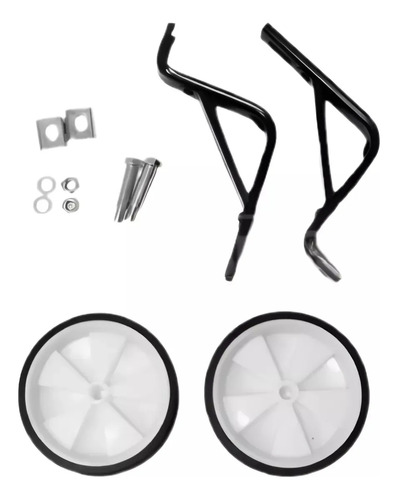 Ruedas Establizadoras Rodado 16 Para Bicicleta Full Salas Negro