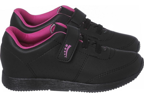 Imagem 2 de 6 de Tênis Infantil Ortopasso Jogging Menina Preto