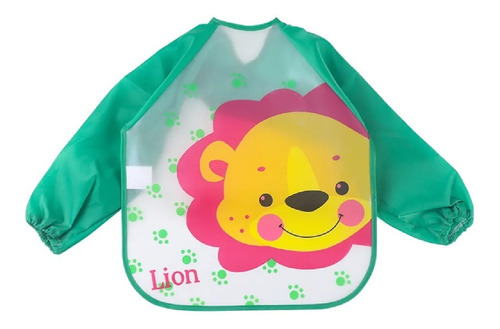 Babador Infantil Impermeável Manga Longa Silicone