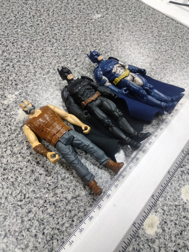 Dc Batman,the Dark Knight Rises, 3 Pulgadas, Lote De 3!! (Usado)