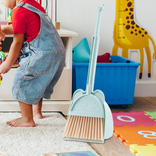 Juego De Juguetes De Limpieza Para Casa De Barrido Para Azul