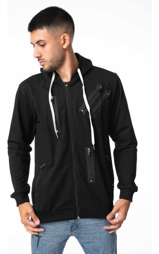 Campera De Hombre Con Varios Cierres