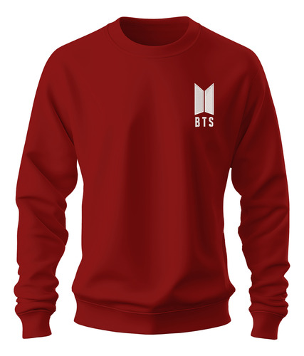 Sudadera Sweater Bordada Logo Bts Army Boy Band Fandom K-pop