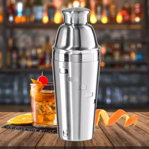 Dial Drink Cocktail Shaker - Acero Inoxidable, 15 Recet