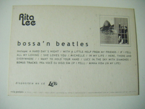 Postal Rita Lee - Bossa ´n Beatles | MercadoLibre