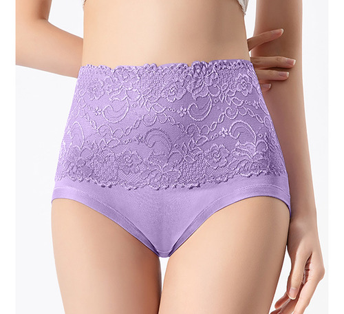Pantalones Cortos Moldeadores De Cuerpo De Encaje De Cintura