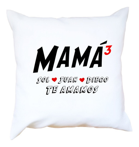 Imagen 2 de 6 de Almohadones Estampados Personalizados Regalo Día De La Madre