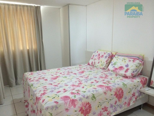 Imagem 2 de 7 de Apartamento Mobiliado Para Locação - Cabo Branco - João Pessoa - Pb - Ap0889