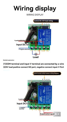 Interruptor De Control Remoto Inalámbrico De 433 Mhz, Relé R