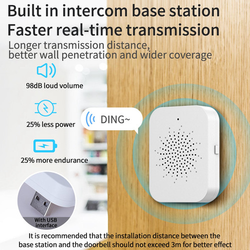 Timbre Inalámbrico Cámara Para Exteriores Con Timbre Wifi