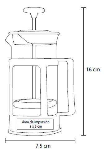 Imagen 2 de 8 de Cafetera De Cristal Tipo Francés