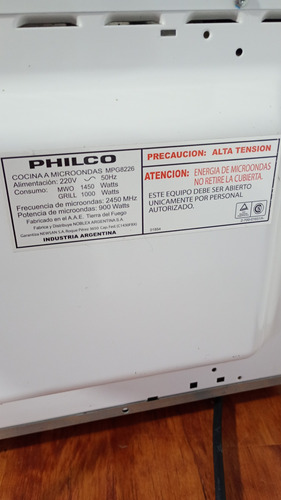 Horno Microondas Digital Philco Mpg8226 - 26l. (Usado)