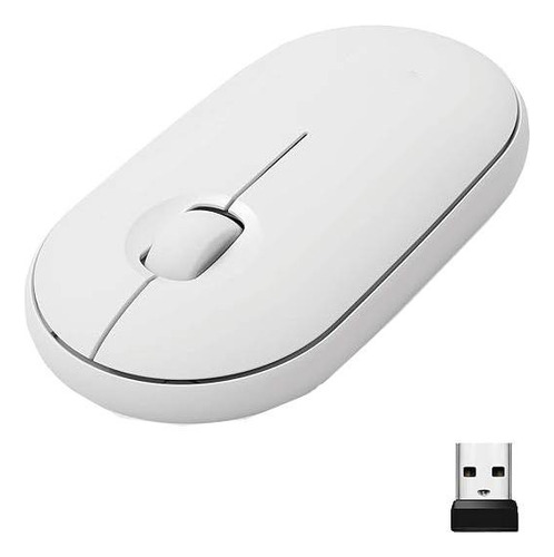 Mouse Inalámbrico Bluetooth M350 2.4g Usb Blanco Silencioso