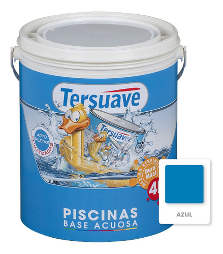 Pintura Tersuave Para Piscina Base Acuosa Mate 10 Lts - Mix