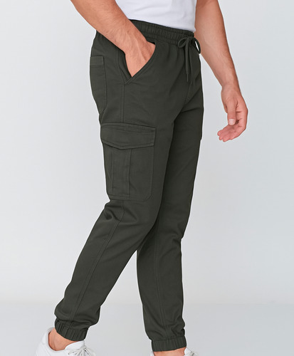 Pantalón Hombre Cargo Jogger Importado Joger Gabardina