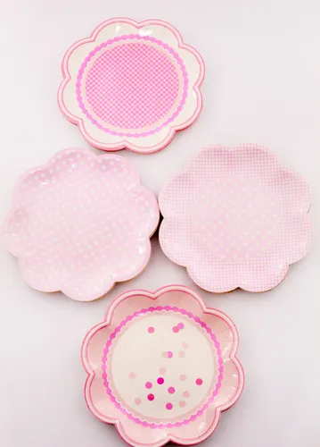 Platos Desechables Florales