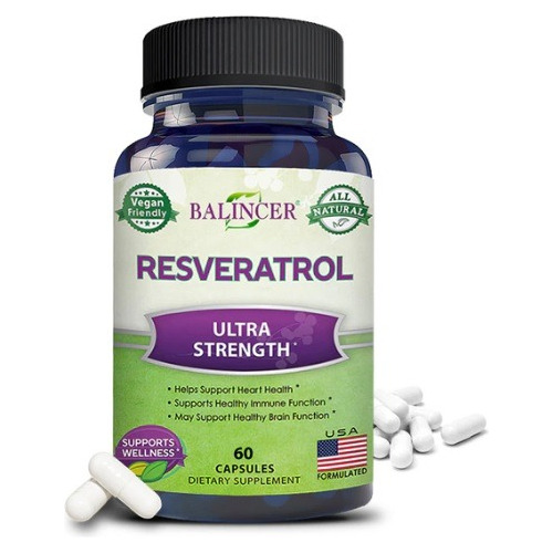 Resveratrol 1000mg Maximo Poder Antioxidante 60 Capsulas